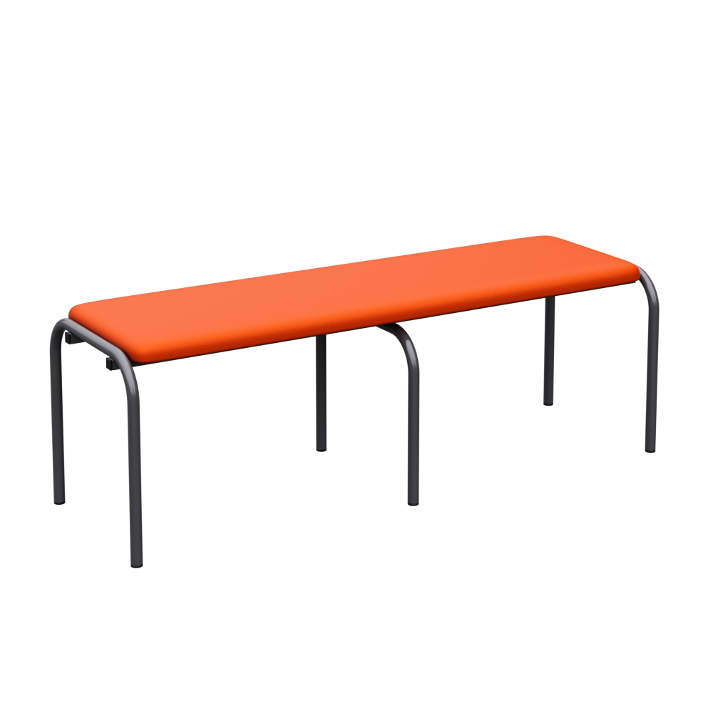 Лавка дитяча на металевому каркасі (кругла труба) Н-260 мм (Л 22) МЕБЛІ-ТЕХНОСТИЛЬ.